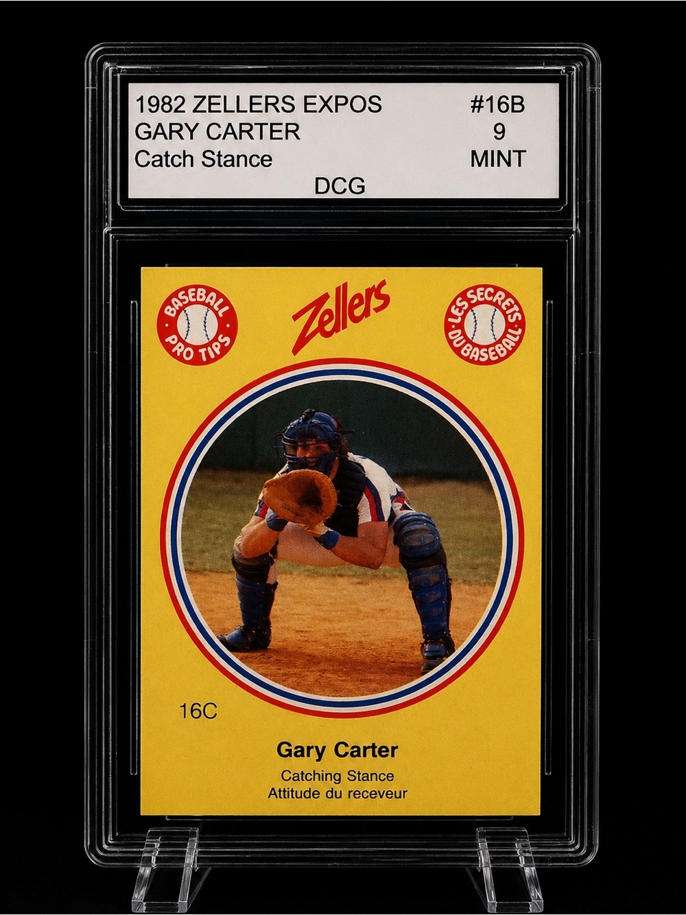 Vintage 1982 Gary Carter Baseball Trading Card - Yellow